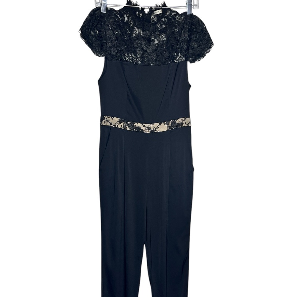 Alice+Olivia Rosalia Black Lace Jumpsuit size 6